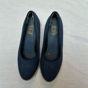 Blue Espadrelles Wedges Size 4